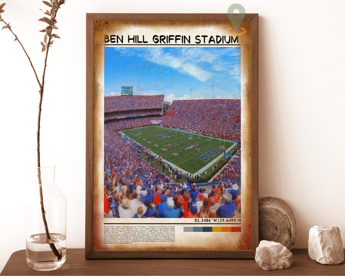 Ben Hill Griffin Stadium Florida Gators The Swamp Game Poster - Image 6