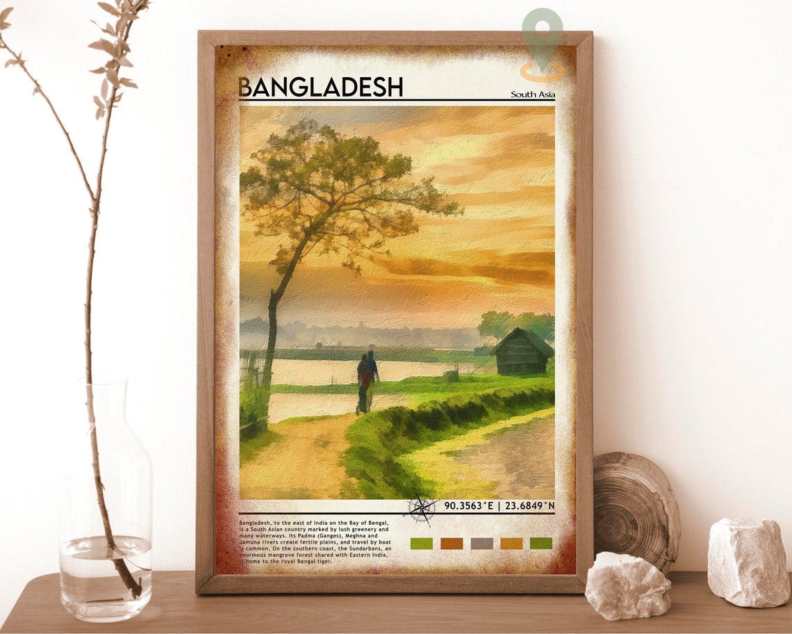Bangladesh Print Bangladesh Photo Bangladesh Travel Poster Bangladesh Painting Bangladesh Artwork Bangladesh City Dhaka Poster - Image 6