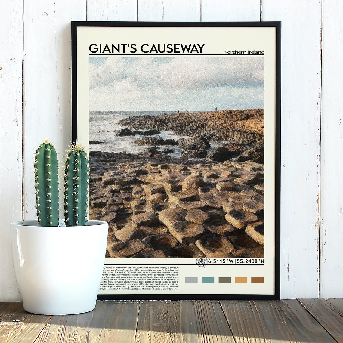 Giants Causeway Northern Ireland Basalt Columns Coast Poster - Image 3
