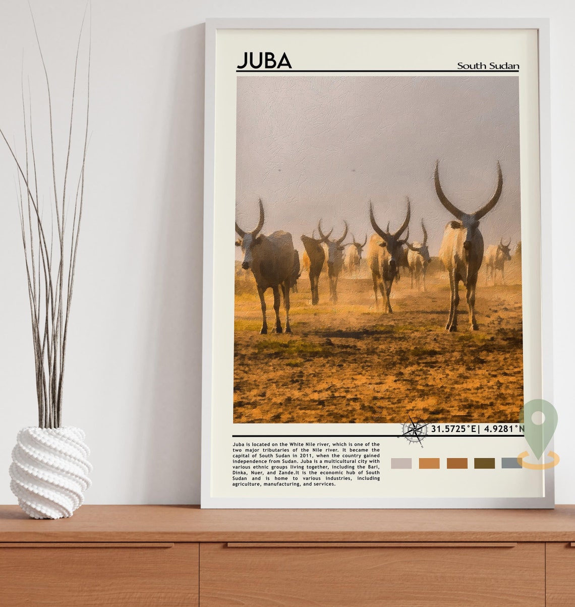 Juba City Print Juba Art Juba Poster Juba Photo Juba Poster Print Juba Painting South Sudan Poster Vintage Poster Juba Art Work - Image 3