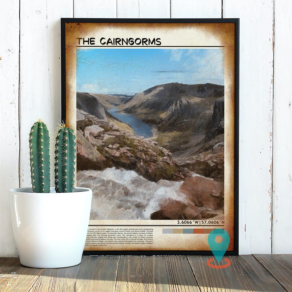 The Cairngorms Scotland Highland Lochan Mountain View Poster - Image 5