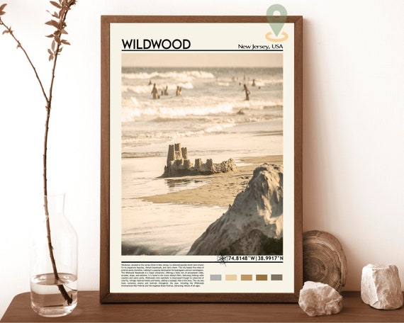 Wildwood Print Wildwood Poster Wildwood Wall Art Wildwood Travel Wildwood Art Print Wildwood Artwork Wildwood Photo New Jersey Print