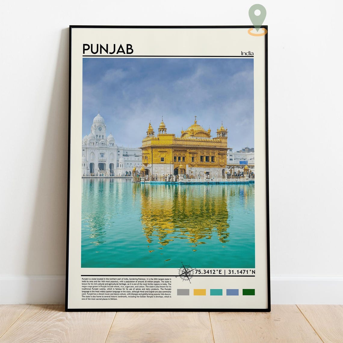 Golden Temple Amritsar Punjab India Sacred Reflection Poster - Image 4
