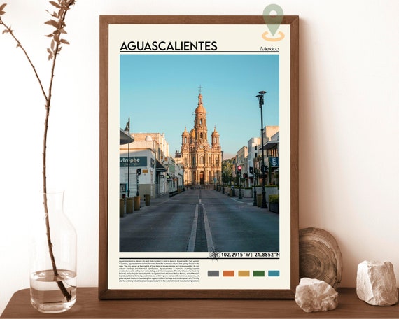 Aguascalientes Print Aguascalientes Poster Aguascalientes Wall Art Aguascalientes Travel Print Aguascalientes Art Print Mexico Poster