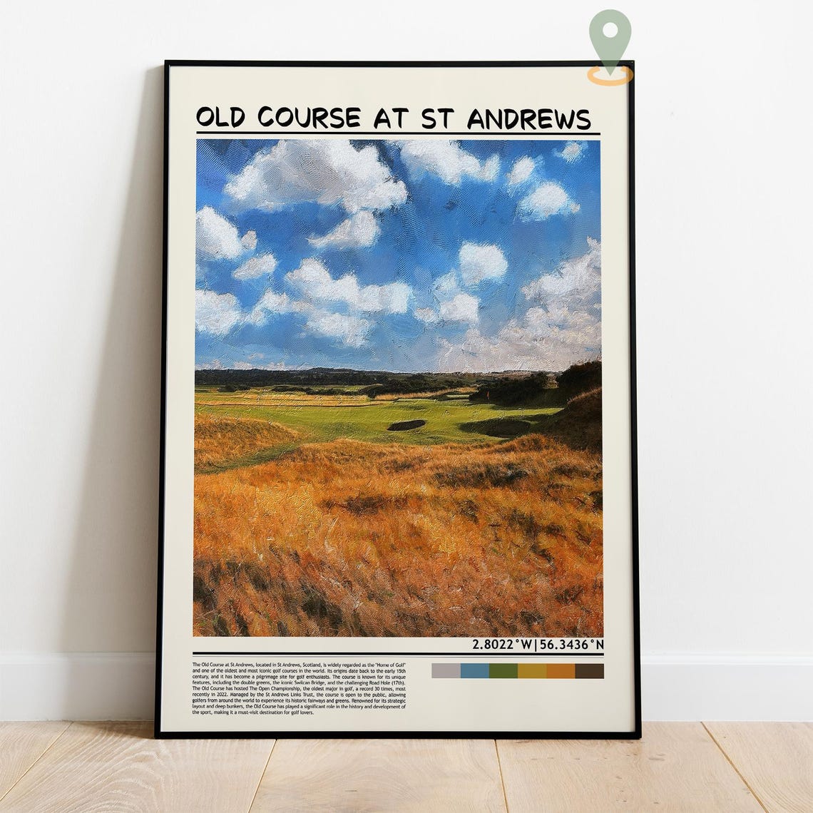 Old Course At St Andrews Scotland Home Of Golf Links Coordinate Poster - Image 4