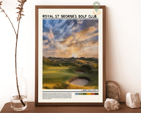 Royal St Saint Georges Golf Club Print Royal St Saint Georges Golf Club Wall Art Royal St Saint Georges Golf Club Poster