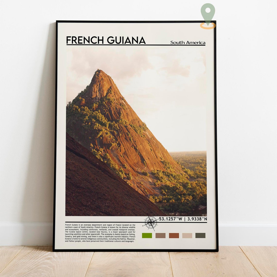 French Guiana Print French Guiana Art French Guiana Poster French Guiana Photo French Guiana Poster Print Cayenne Travel Poster - Image 5