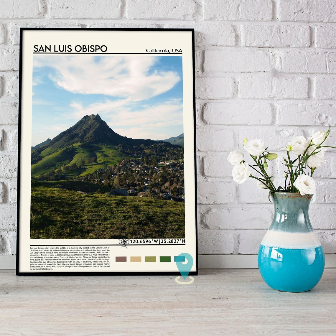 San Luis Obispo Travel Poster San Luis Obispo Wall Art San Luis Obispo Poster Print Photo San Luis Obispo Decor California Usa - Image 3