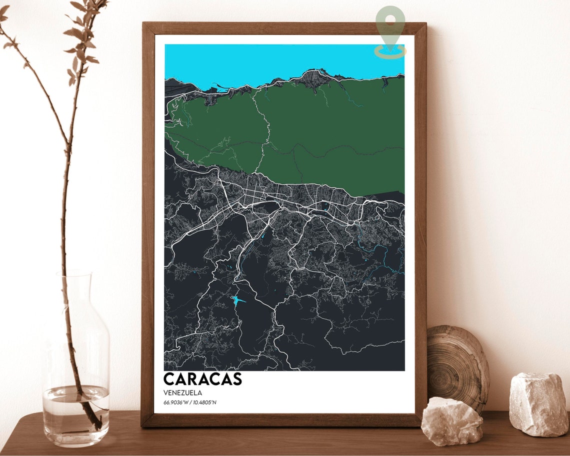 Caracas Map Caracas Map Print Caracas Personalized Map Caracas Wall Art Caracas Travel Poster Caracas Poster Caracas Venezuela Poster - Image 6