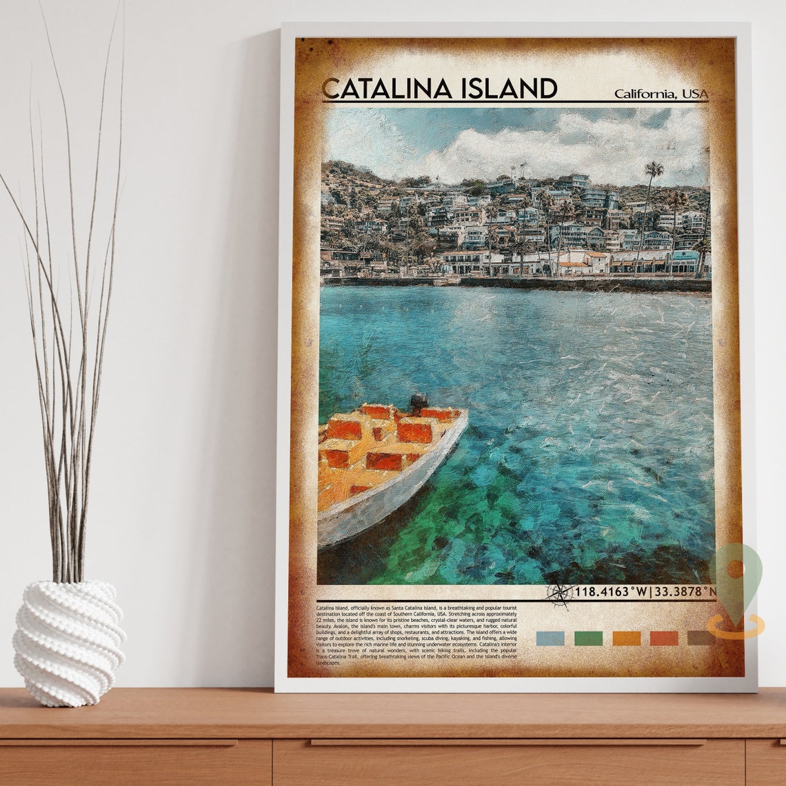 Santa Catalina Island Travel Poster Santa Catalina Island Wall Art Santa Catalina Poster Print Santa Catalina Photo Santa Catalina Decor - Image 4