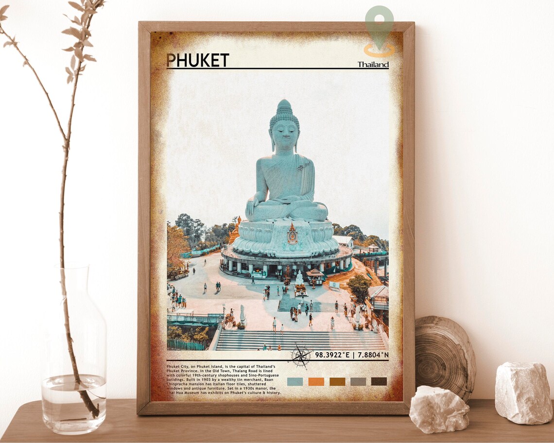 Phuket Thailand Big Buddha Statue Photo Poster Travel Decor Art - Image 6