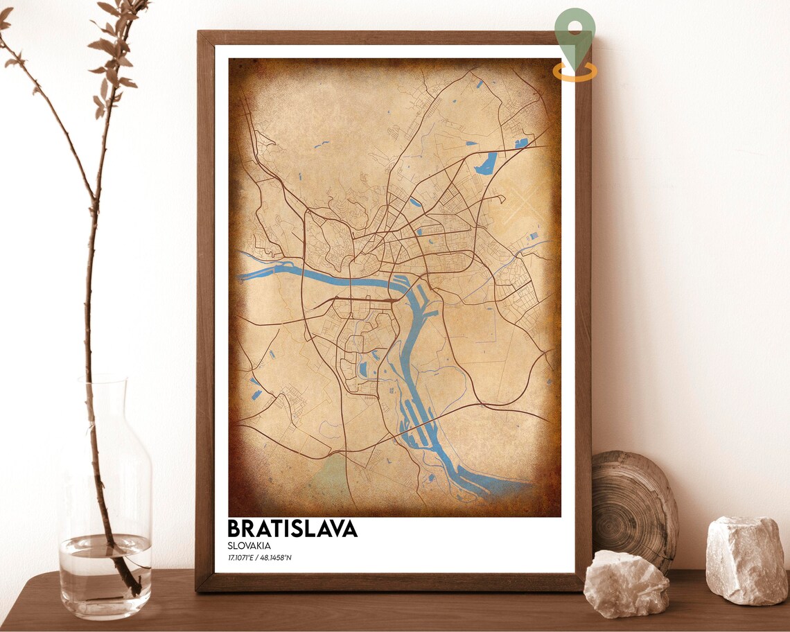 Bratislava Map Travel Poster, Slovakia Art Print - Image 5
