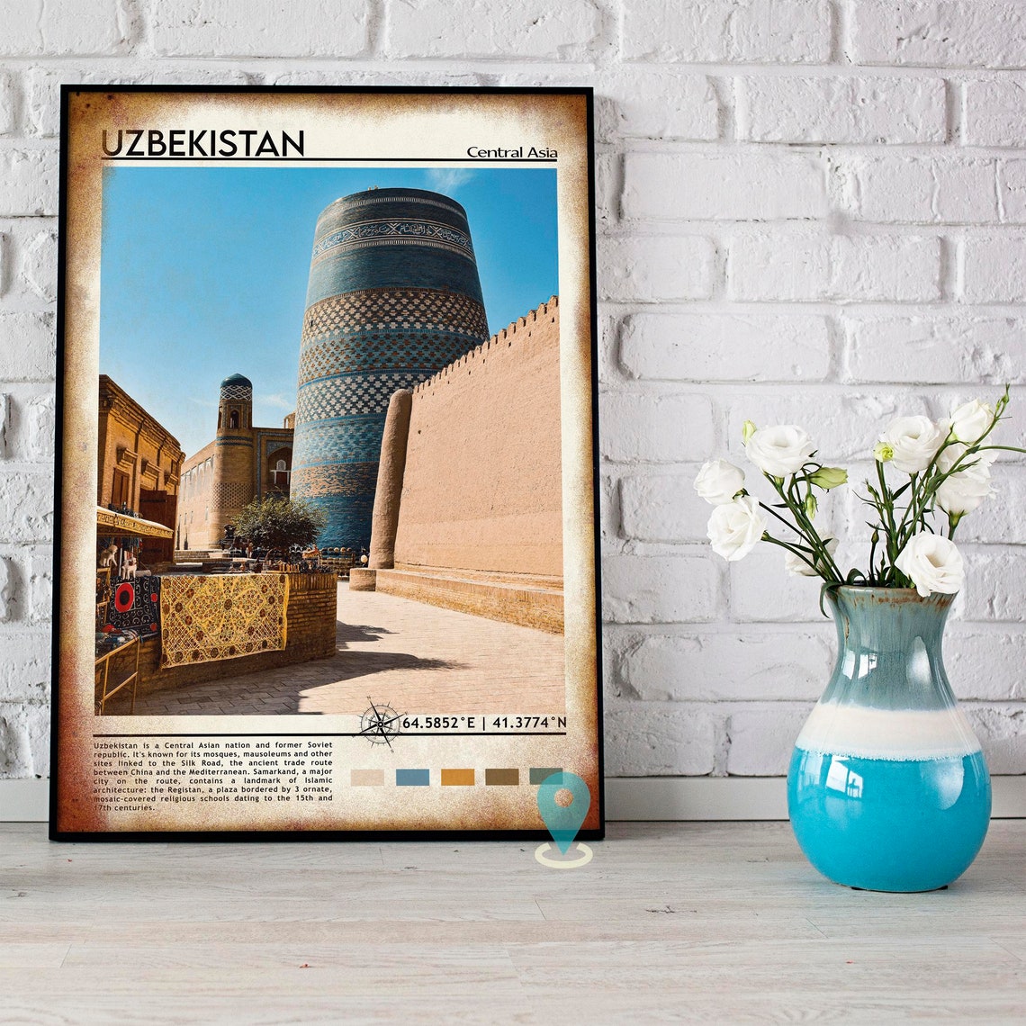 Uzbekistan Print Uzbekistan Art Uzbekistan Poster Uzbekistan Photo Uzbekistan Poster Print Uzbekistan Painting Tashkent Poster - Image 5