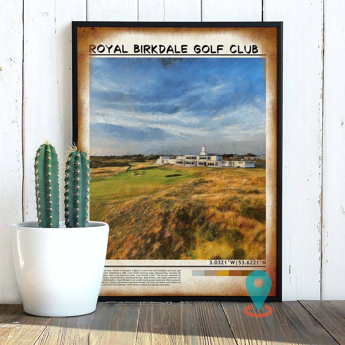 Royal Birkdale Golf Club England Links Course Clubhouse Poster - Image 2