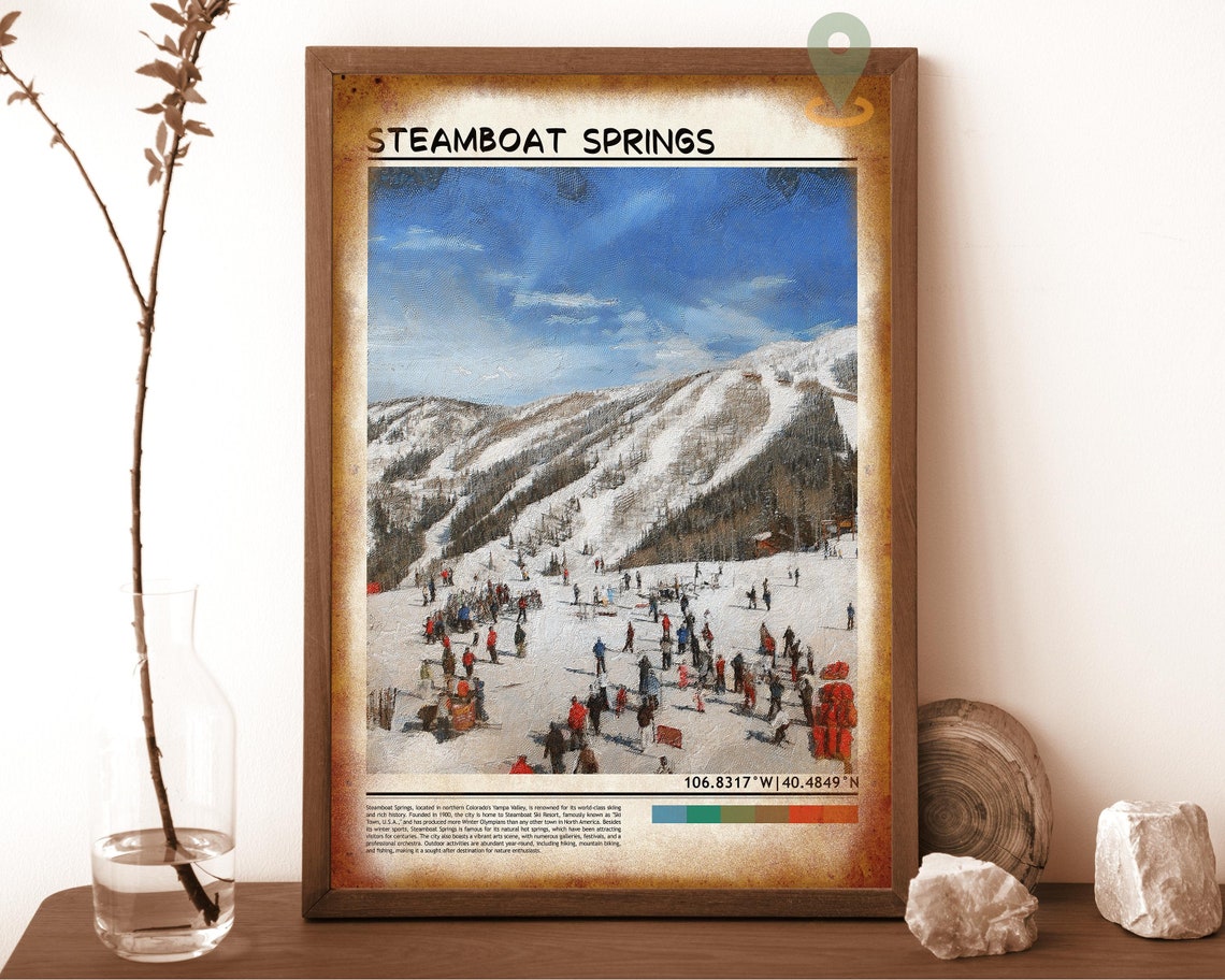 Steamboat Springs Print Steamboat Springs Poster Steamboat Springs Wall Art Steamboat Springs Colorado Poster Steamboat Springs Ski - Image 6