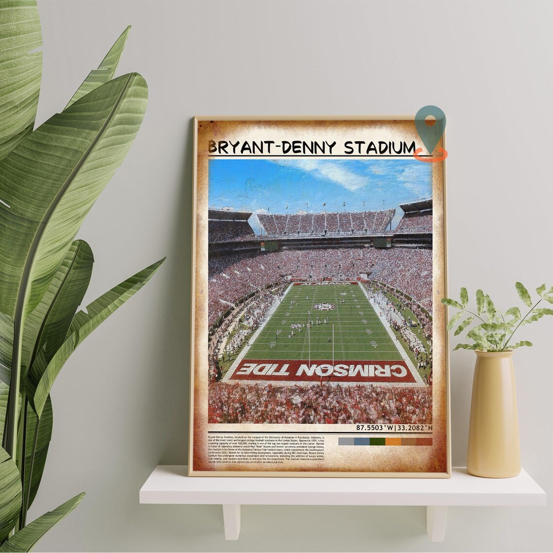 Bryant Denny Stadium Alabama Crimson Tide College Football Poster - Image 5