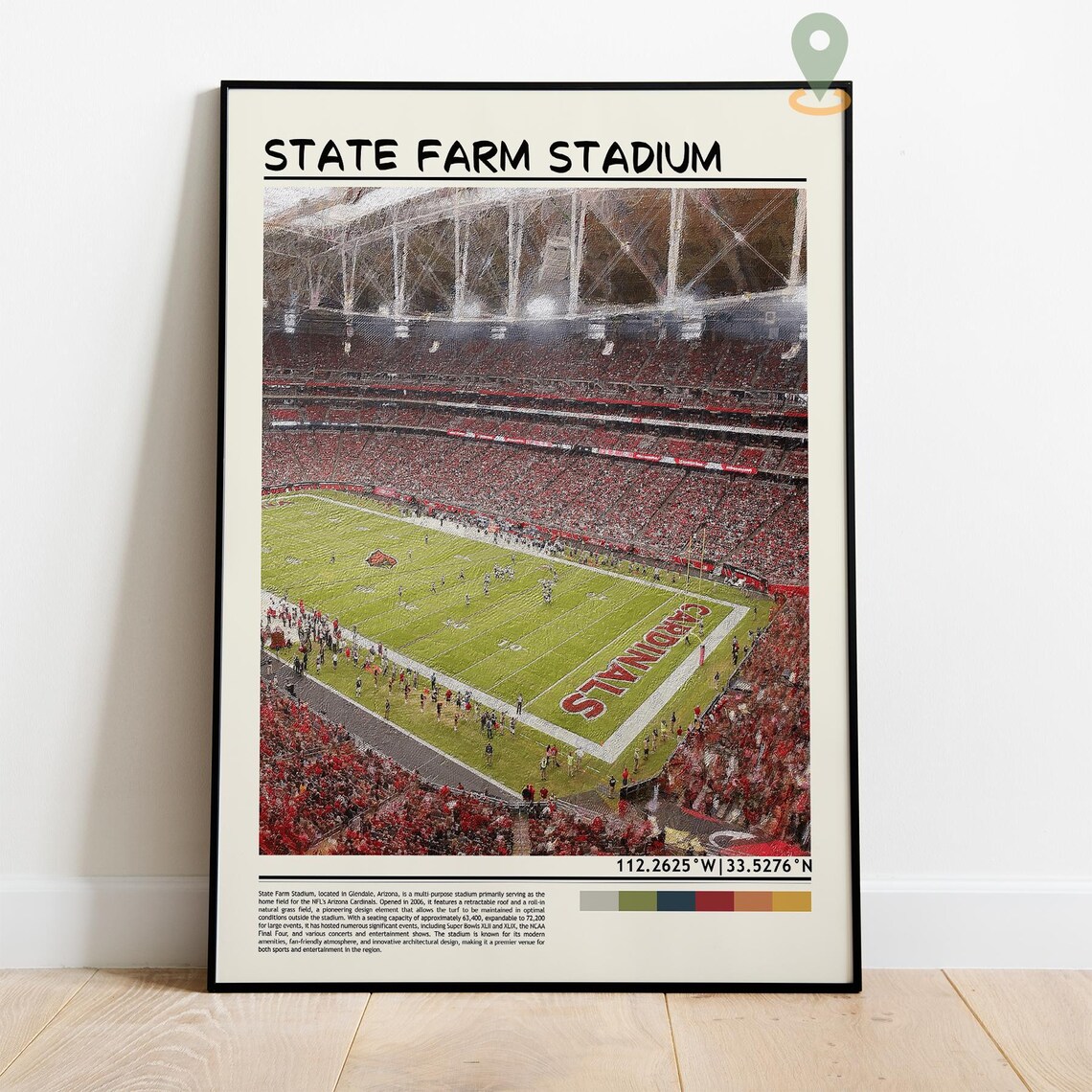 State Farm Stadium Arizona Cardinals Football Game Day Poster - Image 4