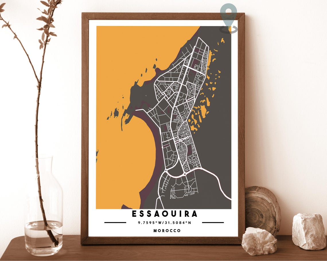 Essaouira Map Essaouira Map Print Essaouira Wall Art Essaouira Travel Poster Essaouira Poster Essaouira Photo Essaouira City Morocco - Image 5