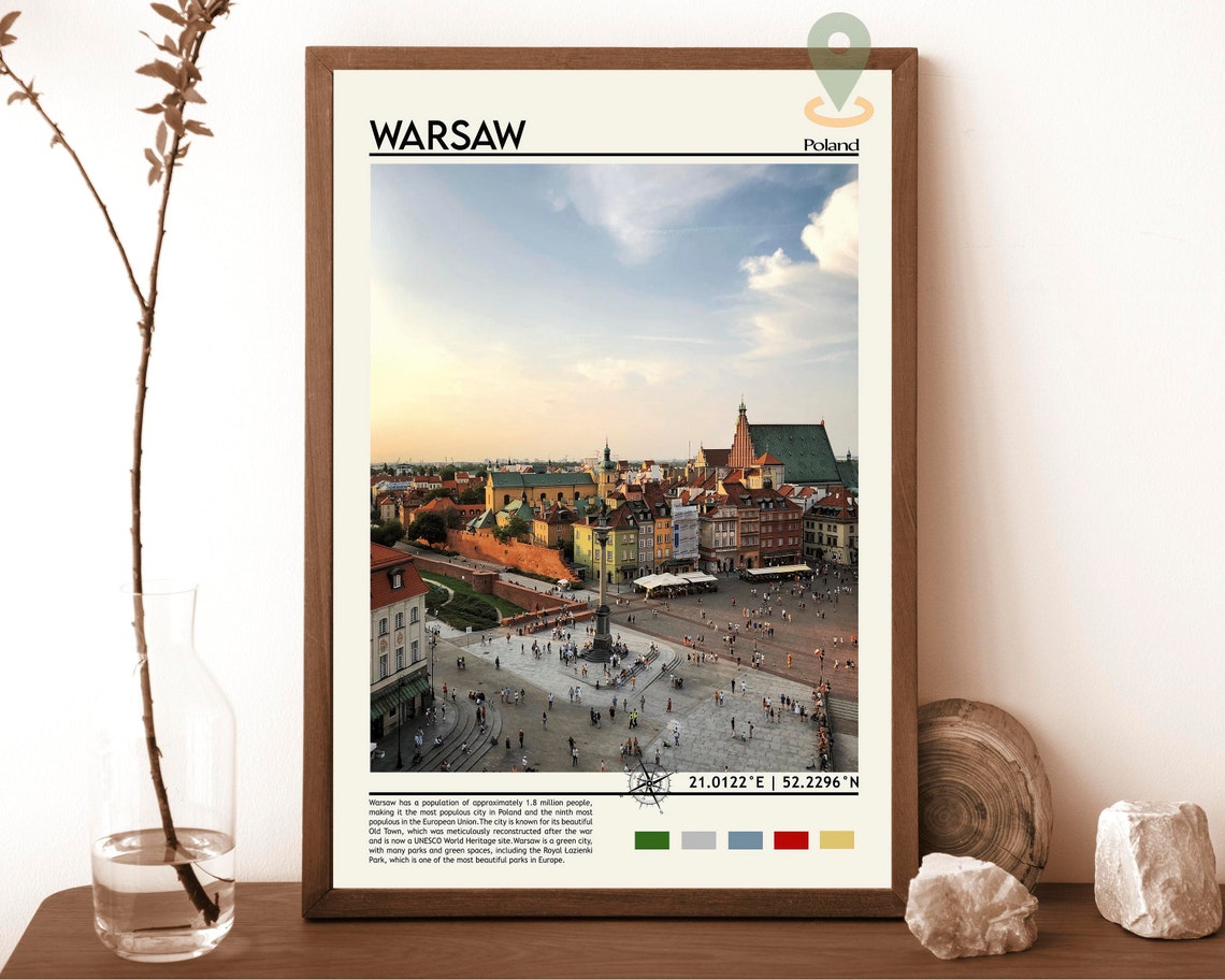 Warsaw Print Warsaw Poster Warsaw Wall Art Warsaw Travel Warsaw Artwork Warsaw Artwork Warsaw City Warsaw Painting Warsaw Poland Art
