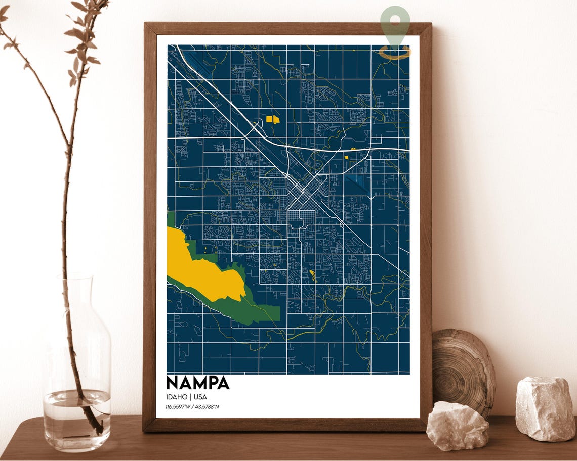 Nampa Map Nampa Map Print Nampa Wall Art Nampa Travel Poster Nampa Poster Nampa Photo Nampa City Map Nampa Idaho Poster - Image 6