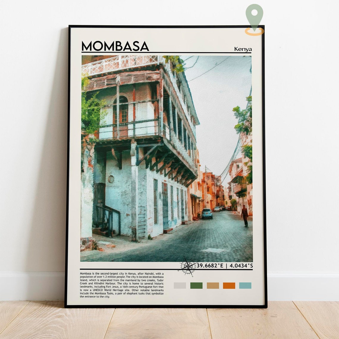 Mombasa Print Mombasa Poster Mombasa Wall Art Mombasa Travel Mombasa Art Print Mombasa City Artwork Mombasa Photo Mombasa Kenya Print - Image 2