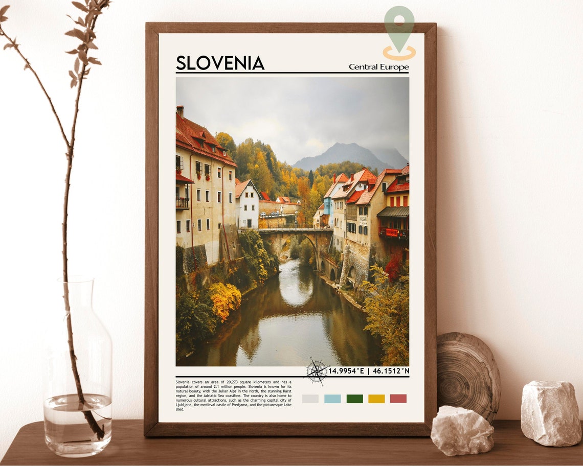 Slovenia Print Slovenia Photo Slovenia Poster Slovenia Painting Slovenia Artwork Slovenia City Ljubljana Poster Slovenia Wall Art