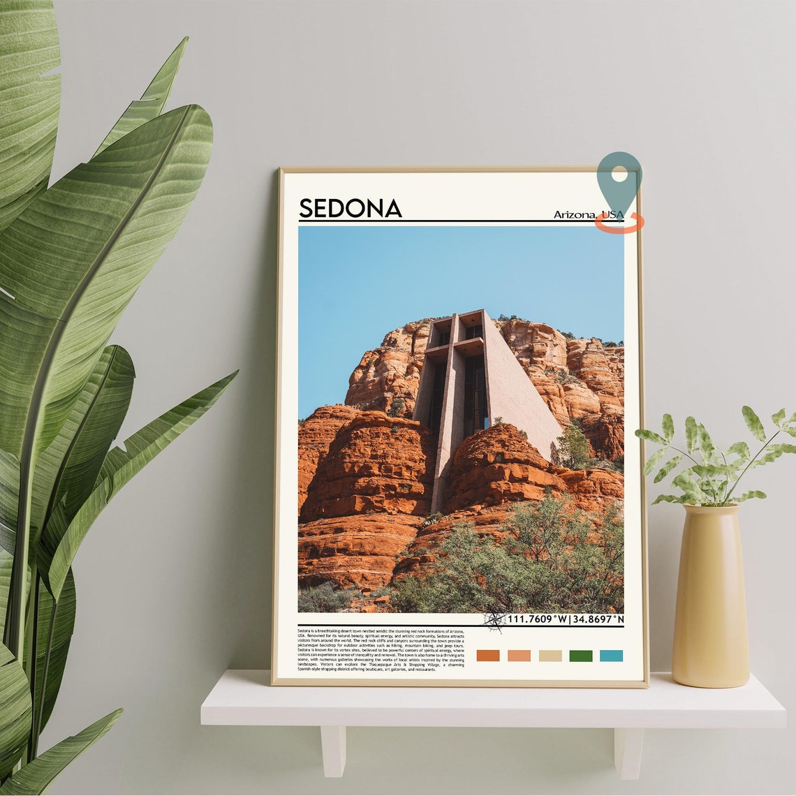 Sedona Travel Print Sedona Home Dcor Arizona Art Print Sedona Wall Print For Sedona Gift Wall Hanging Arizona Sedona Desert Artwork Dcor - Image 2