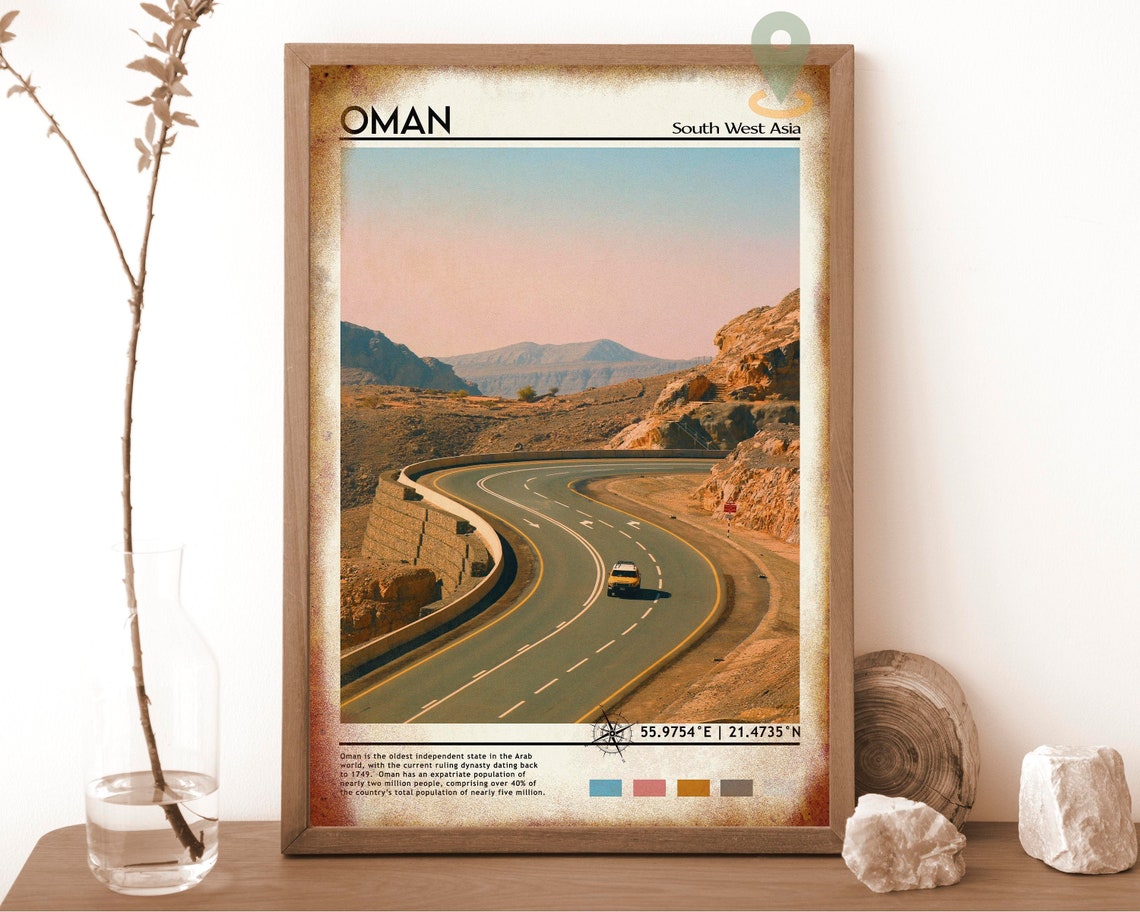 Oman Print Vintage Poster Oman Art Oman Poster Oman Photo Oman Poster Print Oman Wall Decor Muscat Poster Travel Gift Muscat Art - Image 6