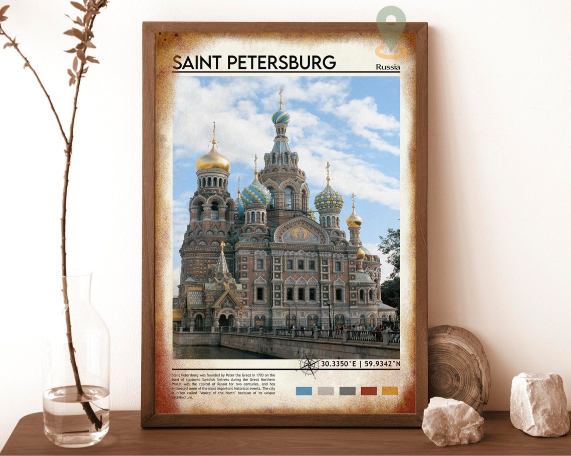 Saint Petersburg Print Saint Petersburg Poster Saint Petersburg Wall Art Saint Petersburg Travel Saint Petersburg Russia Print Moscow - Image 6