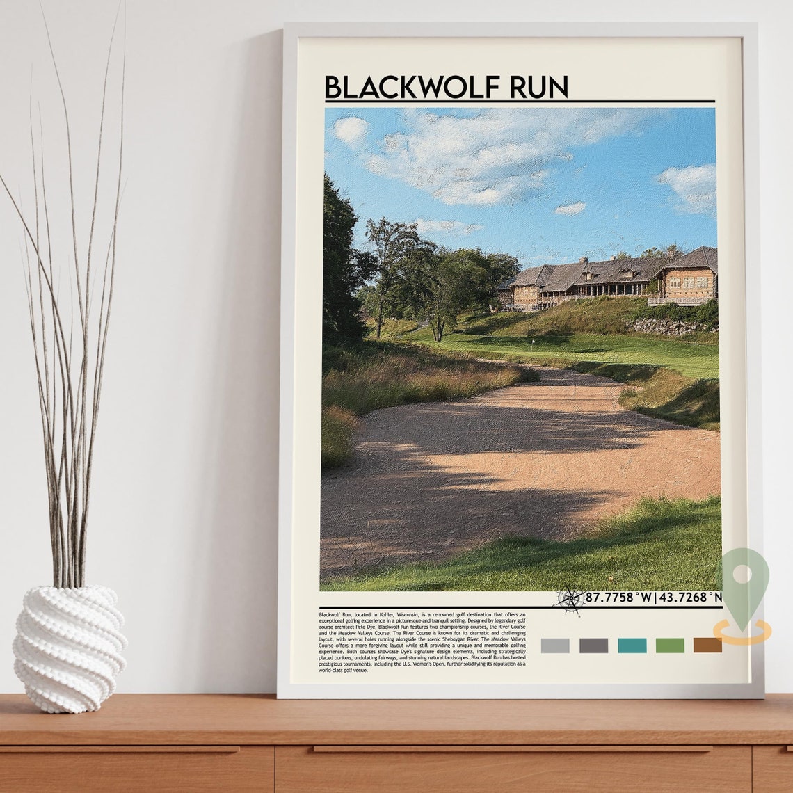 Blackwolf Run Golf Course Kohler Wisconsin Fairway Lodge Poster - Image 5
