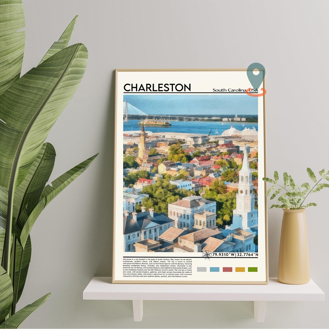 Charleston Print Charleston Poster Charleston Travel Charleston Art Print Charleston Artwork Charleston Photo South Carolina Print - Image 3