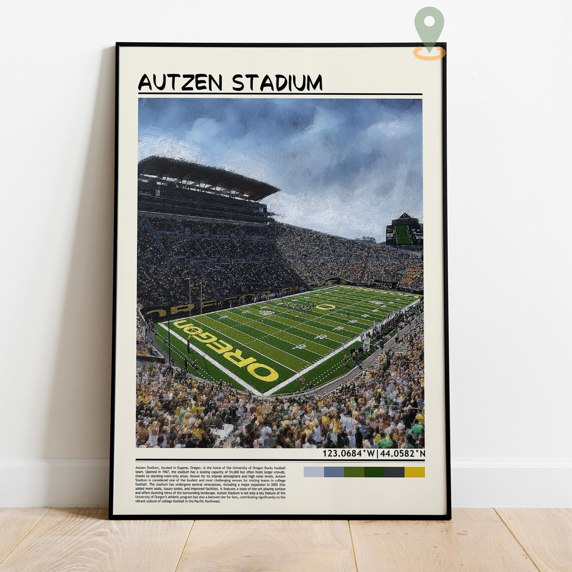 Autzen Stadium Oregon Football Game Day Packed Crowd Sports Poster - Image 4