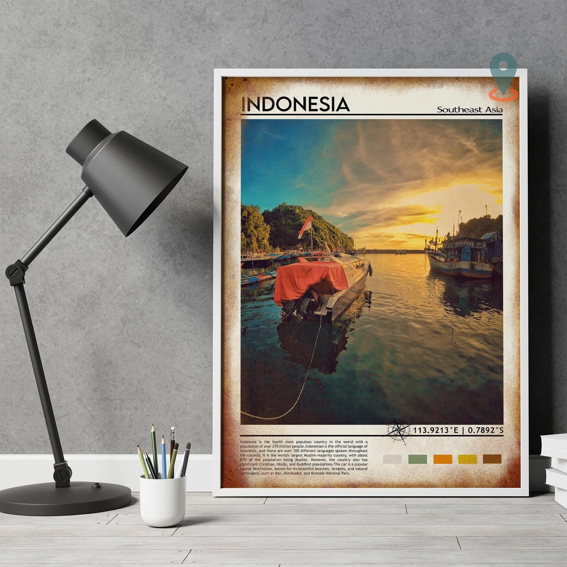 Indonesia Print Indonesia Art Indonesia Poster Indonesia Photo Indonesia Poster Print Indonesia Painting Jakarta Poster Jakarta City - Image 4