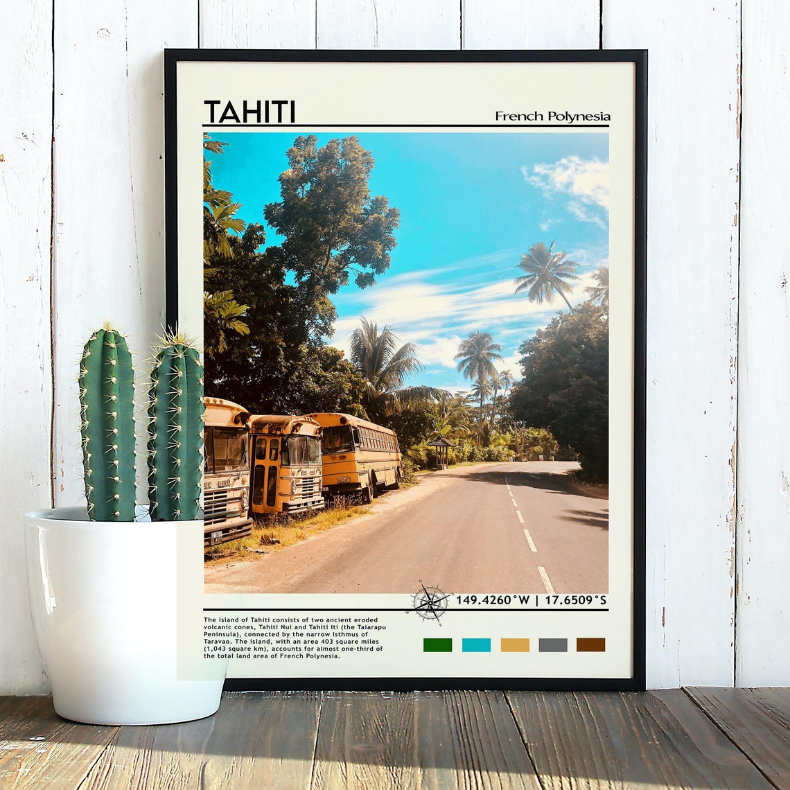 Tahiti Print Vintage Poster Tahiti Art Tahiti Poster Tahiti Photo Tahiti Poster Print Tahiti Wall Art French Polynesia Travel Gift - Image 2