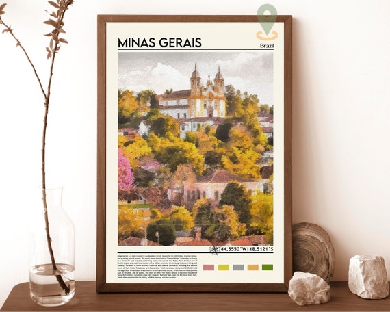Minas Gerais Print Minas Gerais Poster Minas Gerais Wall Art Minas Gerais Travel Minas Gerais Art Print Minas Gerais Brazil Print
