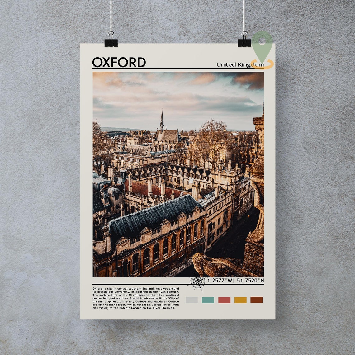 Oxford Print Personalized Poster Oxford Art Oxford Poster Oxford Photo Oxford Poster Print Oxford Painting United Kingdom Poster - Image 5