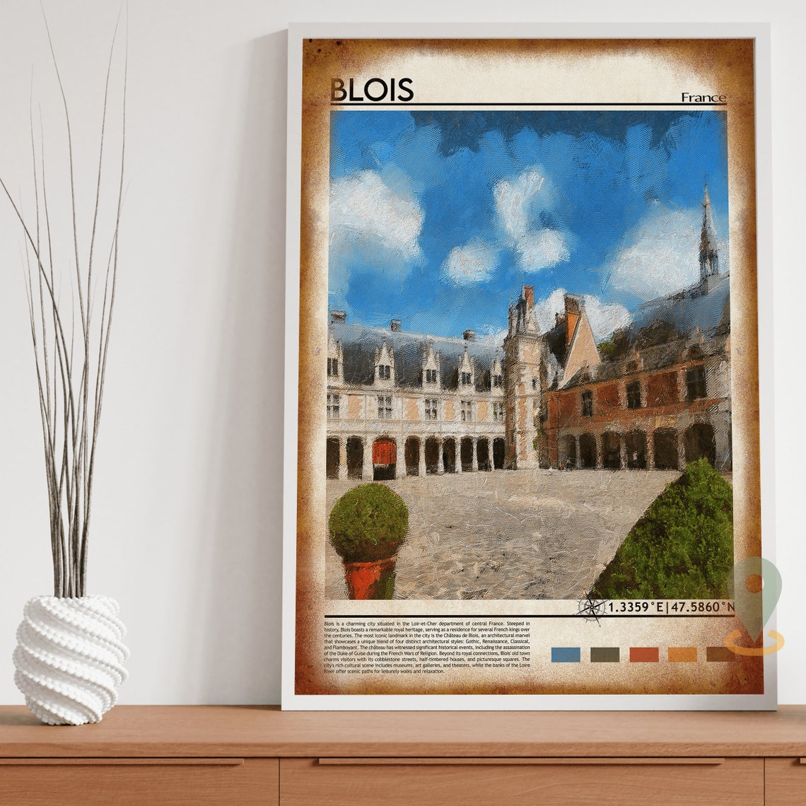 Blois Print Blois Poster Blois Wall Art Blois Travel Print Blois Art Print Blois Artwork Blois Photo France Print Blois France Art - Image 4