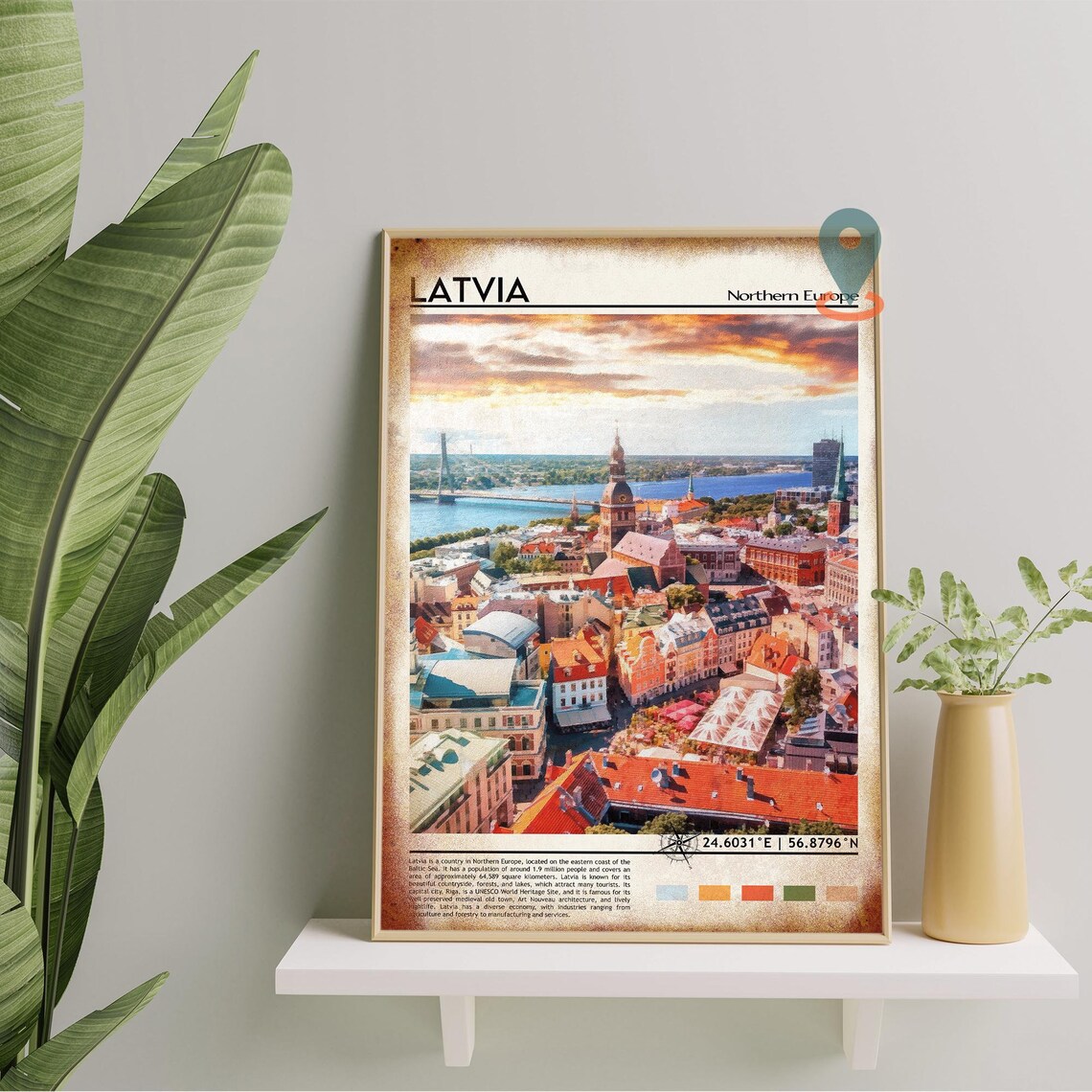 Latvia Print Latvia Poster Latvia Wall Art Latvia Travel Latvia Art Print Latvia Artwork Latvia Photo Latvia Riga Print Riga City - Image 2