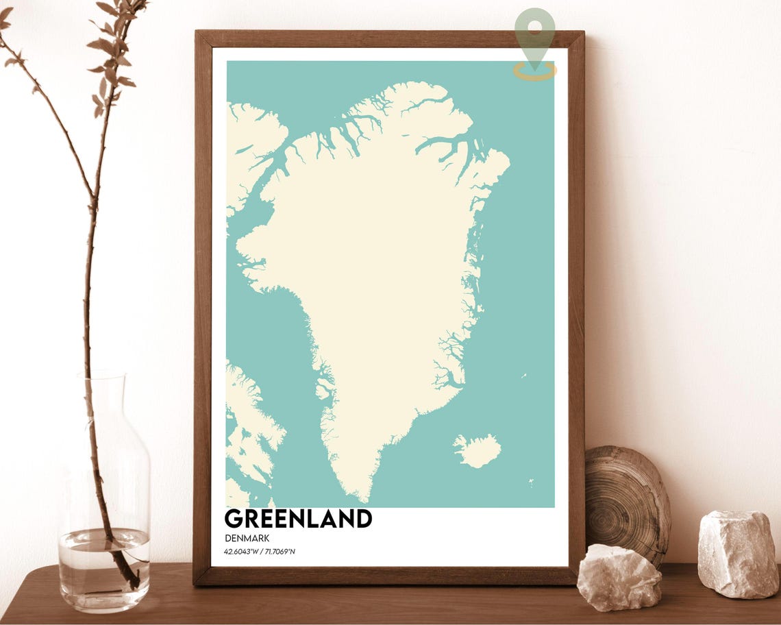Greenland Map Greenland Map Print Greenland Wall Art Greenland Travel Poster Greenland Poster Greenland Photo Greenland Denmark - Image 6