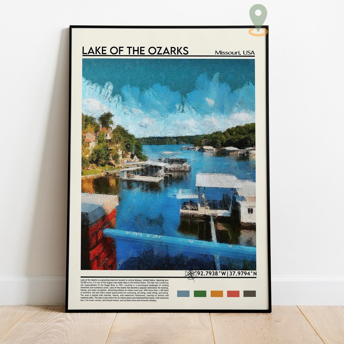 Lake Of The Ozarks Print Lake Of The Ozarks Wall Art Lake Of The Ozarks Poster Lake Of The Ozarks Photo Lake Of The Ozarks Artwork - Image 3