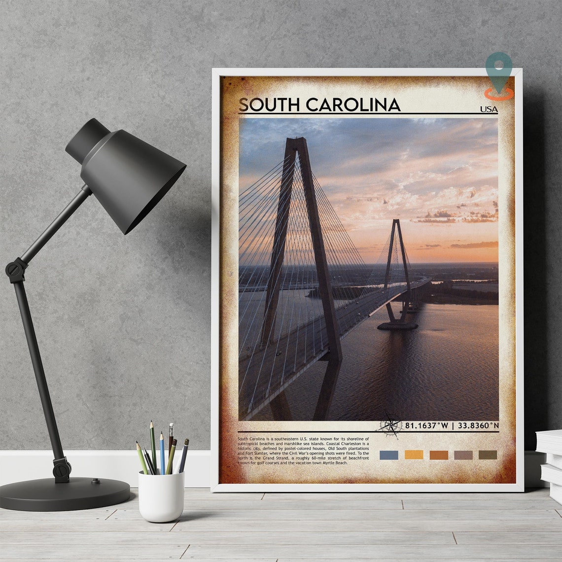 South Carolina Print South Carolina Art South Carolina Photo South Carolina Poster Print South Carolina Painting Charleston Poster - Image 4