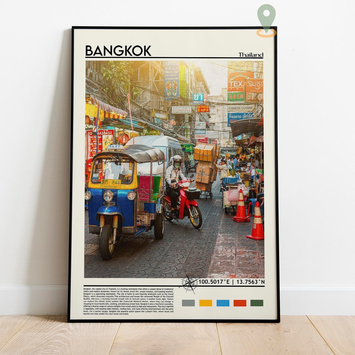 Bangkok Print Bangkok Poster Bangkok Wall Art Bangkok Travel Bangkok Art Print Bangkok Artwork Bangkok Photo Bangkok Thailand Print - Image 2