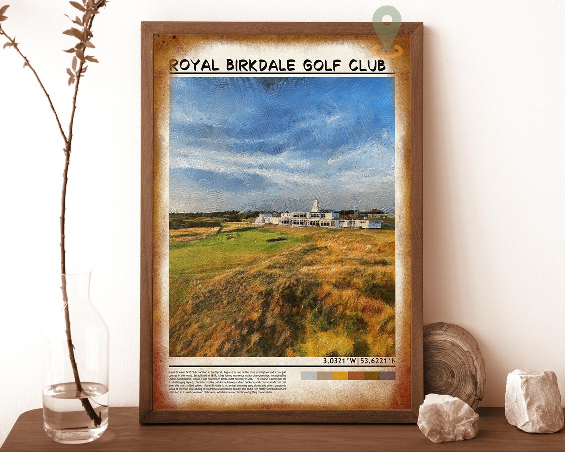 Royal Birkdale Golf Club England Links Course Clubhouse Poster - Image 6