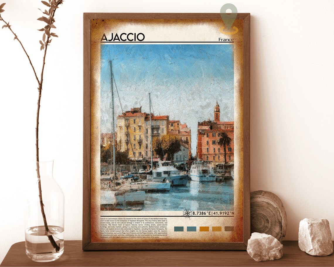 Ajaccio France Harbor Sailboats Photo Mediterranean Travel Wall Art - Image 6
