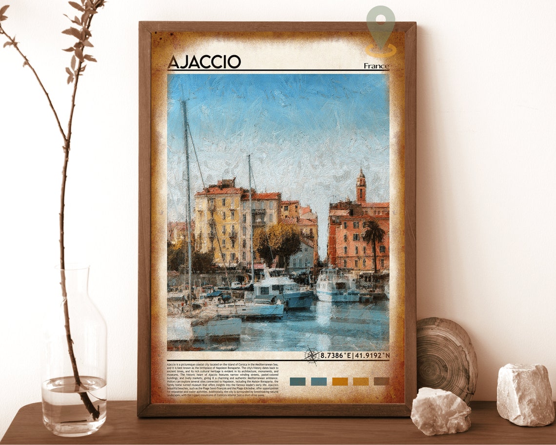 Ajaccio Print Ajaccio Poster Ajaccio Wall Art Ajaccio Travel Print Ajaccio Art Print Ajaccio Artwork Ajaccio Photo France Print - Image 6