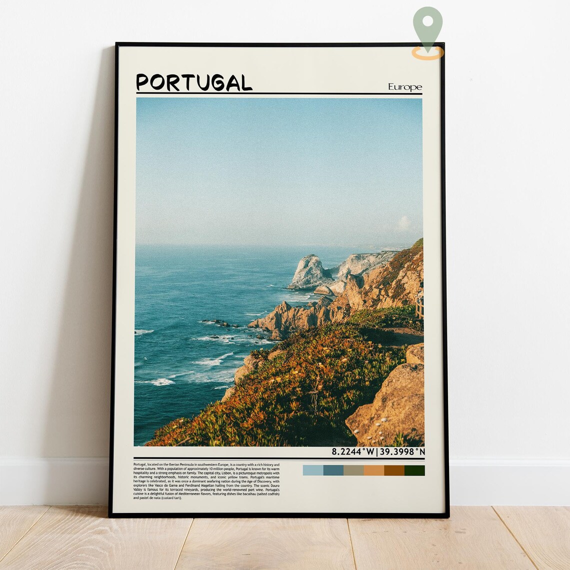 Portugal Europe Atlantic Coast Cliffs Dramatic Ocean Photo Poster - Image 4