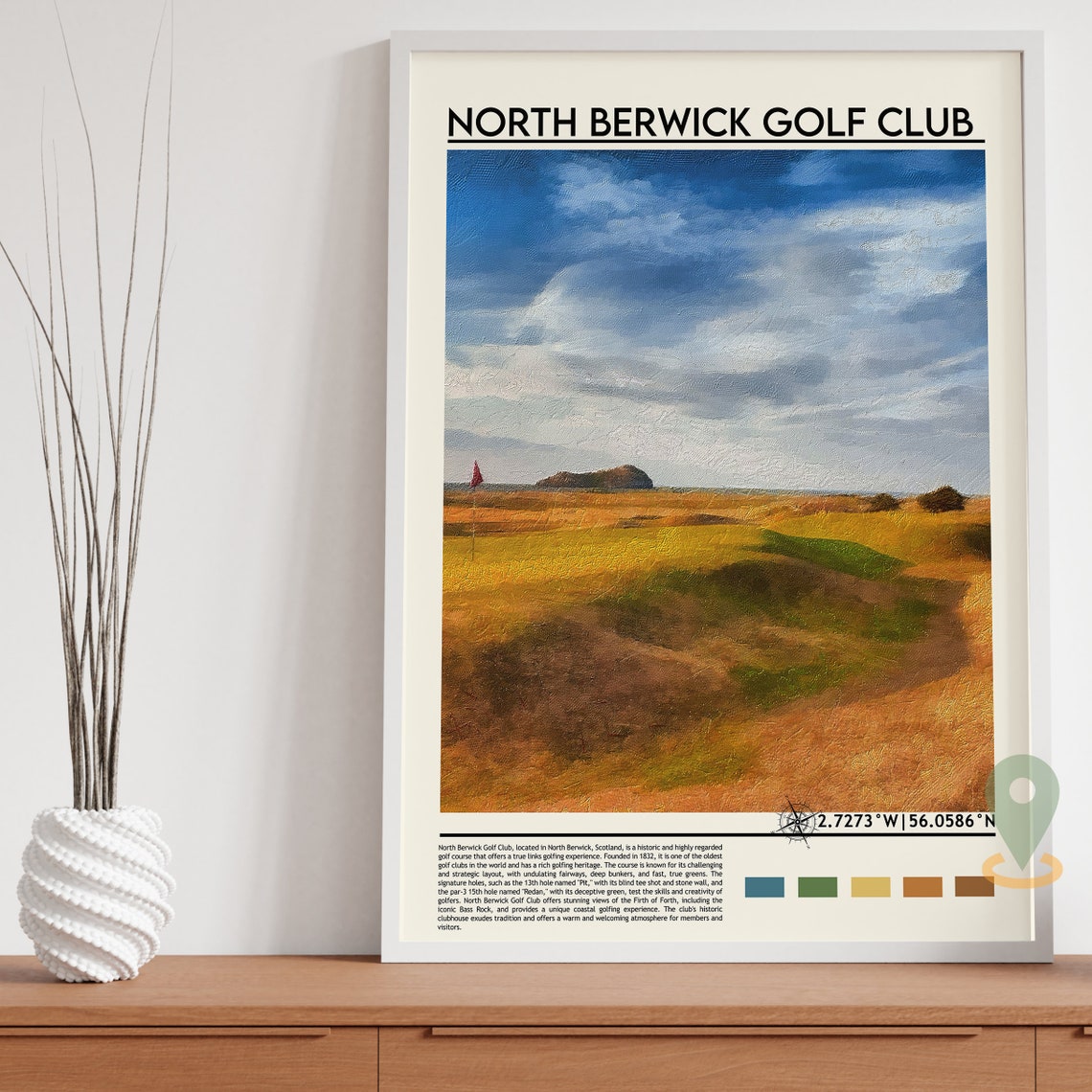 North Berwick Golf Club Scotland Links Course Photo Poster Art - Image 3