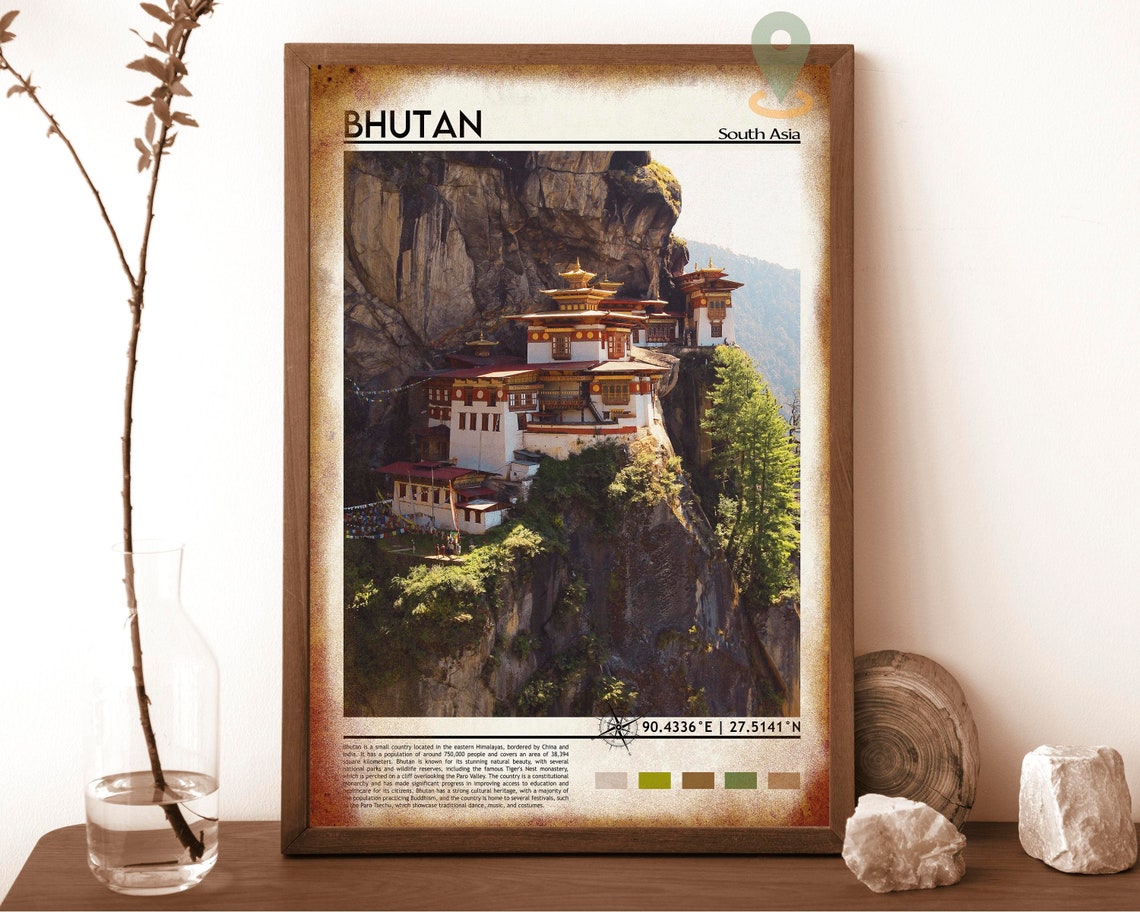 Thimphu Print Bhutan Print Bhutan Poster Bhutan Wall Art Bhutan Travel Bhutan Art Print Bhutan Artwork Bhutan Photo Bhutan Thimphu - Image 6