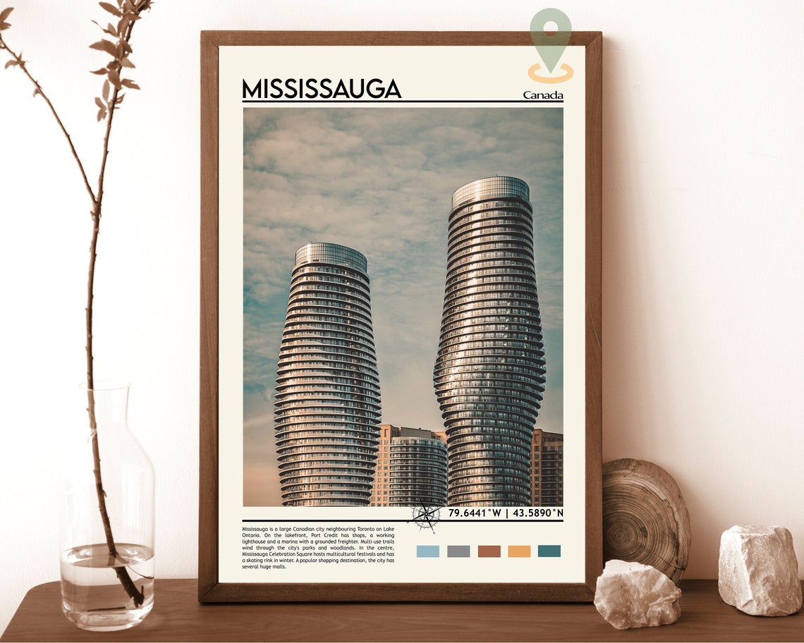 Mississauga Print Mississauga Poster Mississauga Wall Art Mississauga Travel Mississauga Art Print Mississauga Canada Print Ontario