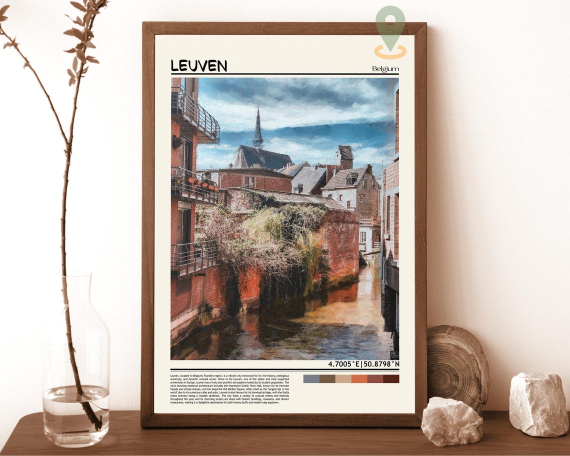 Leuven Print Leuven Wall Art Leuven Poster Leuven Photo Leuven Poster Print Leuven Travel Poster Leuven Belgium Leuven City